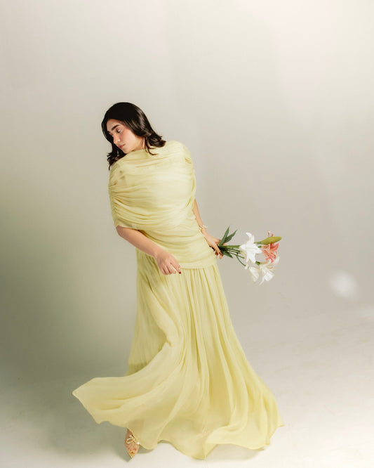 Soliane - Gathered Flowy Dress