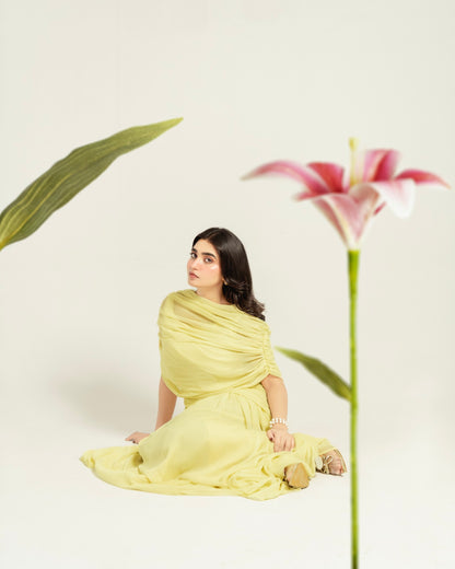 Soliane - Gathered Flowy Dress