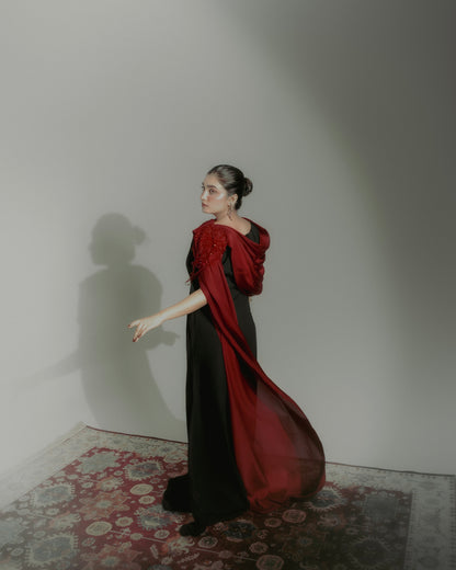 Veloura - The Beaded Draped Gown