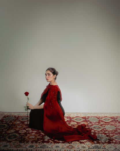Veloura - The Beaded Draped Gown
