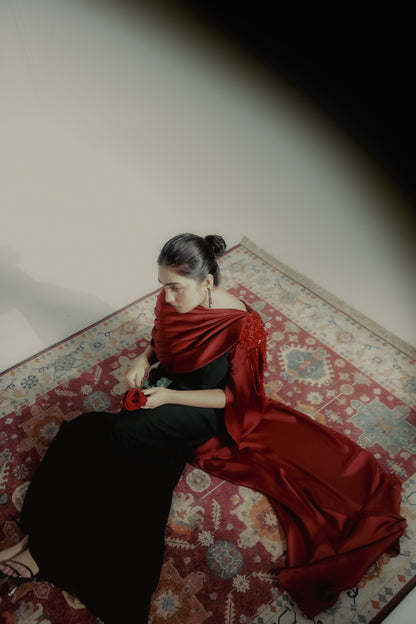 Veloura - The Beaded Draped Gown
