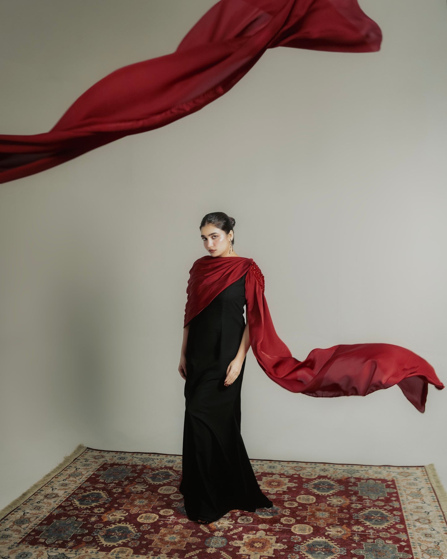 Veloura - The Beaded Draped Gown